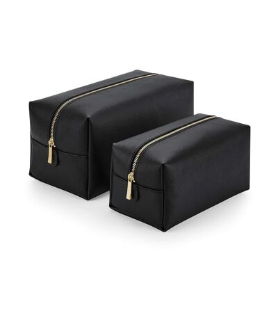 Trousse de toilette aspect cuir taille L - BG749 - noir