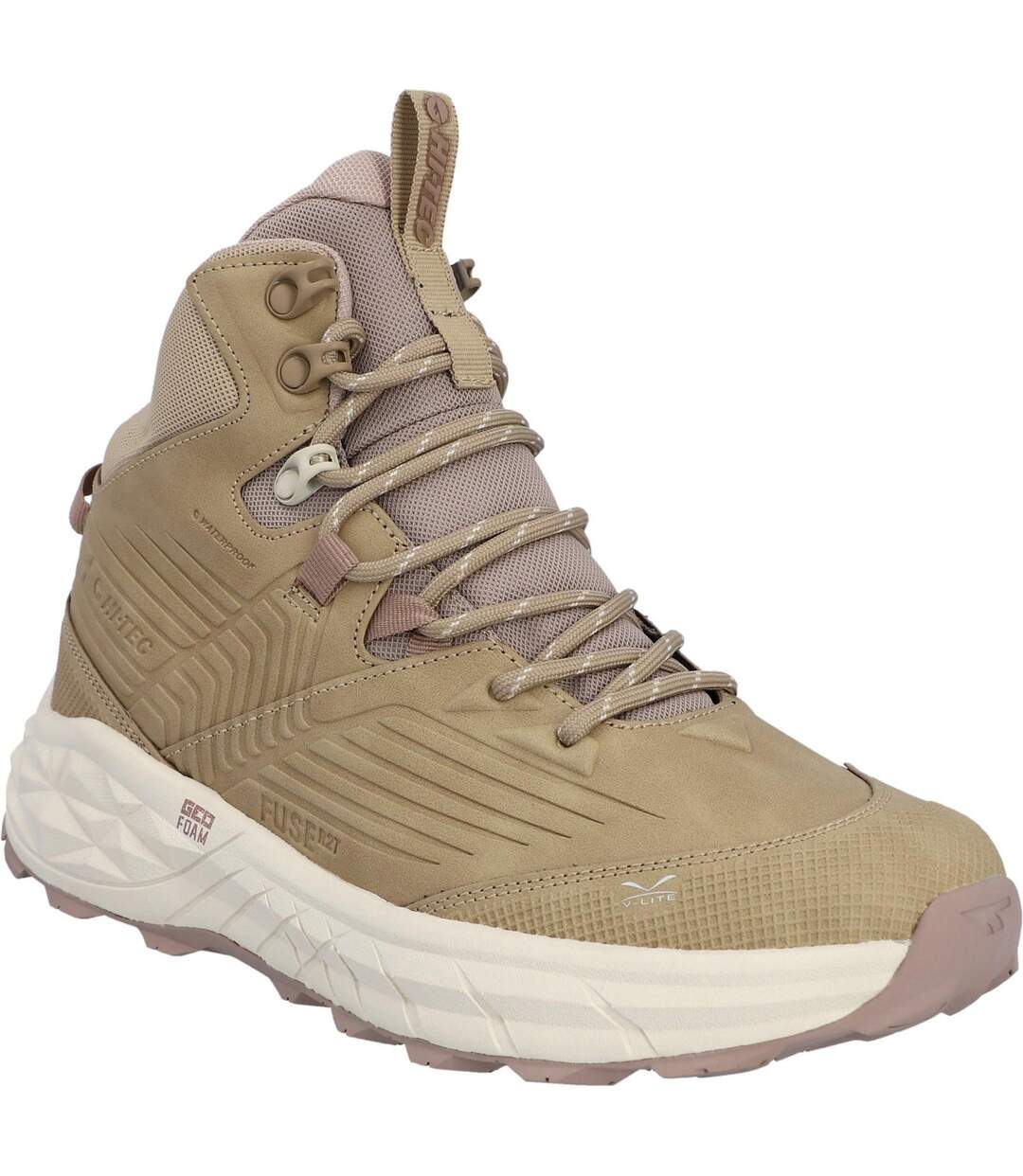 Bottes Mi-hautes Fuse Trek Femme Taupe Blanc Cassé Taupe Hi-Tec-1