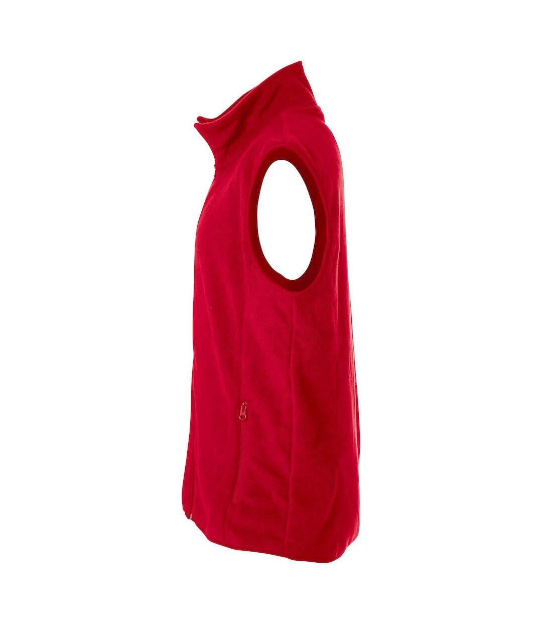 Unisex adult basic polar fleece vest top red Clique-3