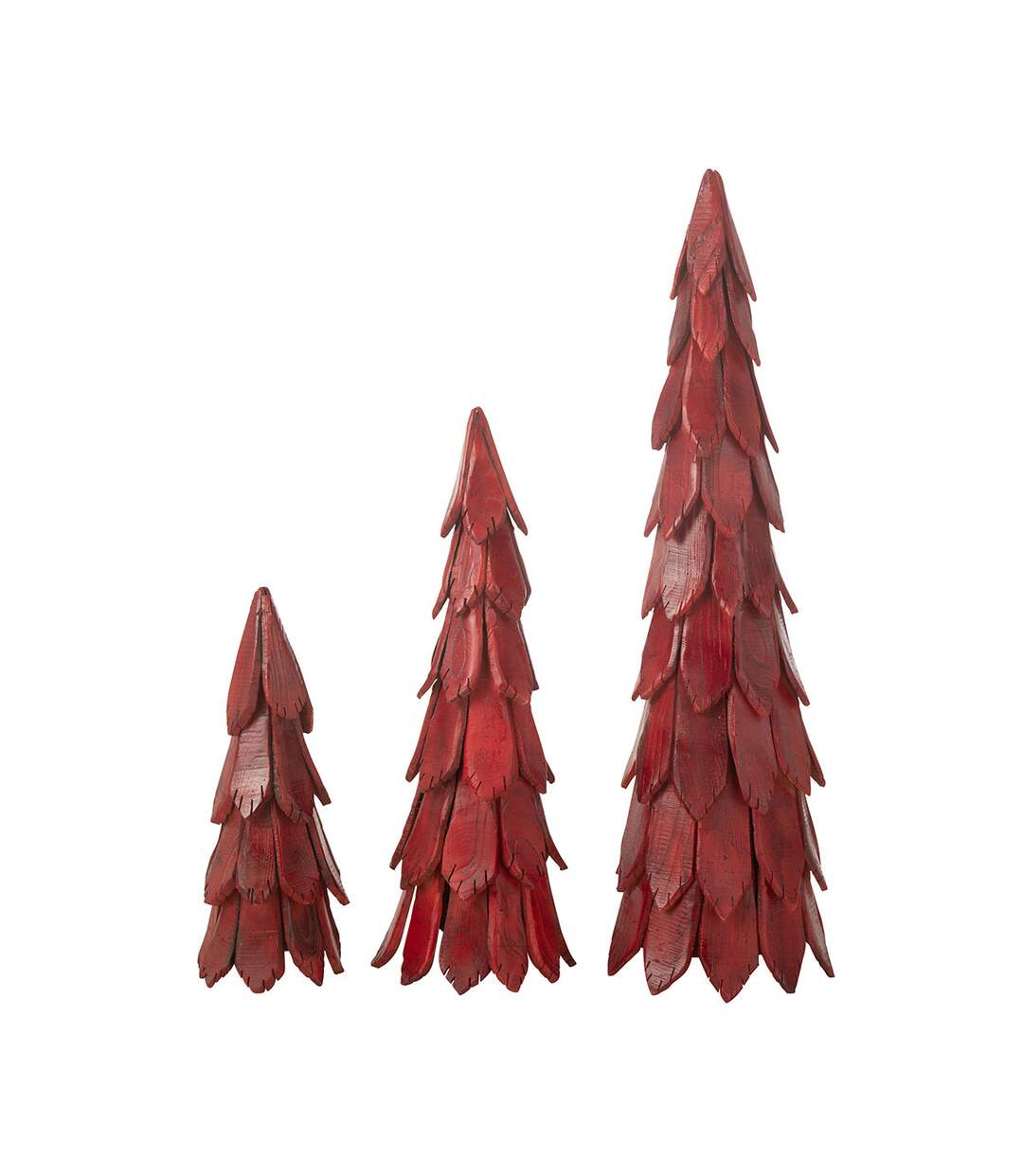 Sapin de Noël en Bois Pieces 120cm Rouge-3