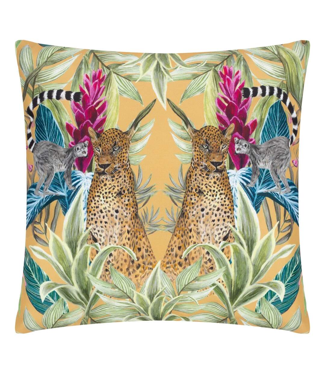 Kali leopard outdoor cushion cover 43cm x 43cm multicoloured Wylder-1