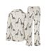 Ensemble De Pyjama Long Motif/style Girafe Femme Blanc Chelsea Peers-3