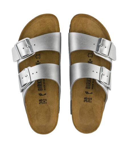 Sandales Coupe Régulière Arizona Femme Argenté Birkenstock