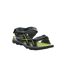 Mens kota drift open toe sandals black/bright kiwi Regatta