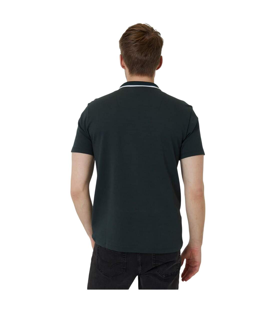 Polo Manches Courtes Pinetwn Homme Vert Pin Threadbare-3
