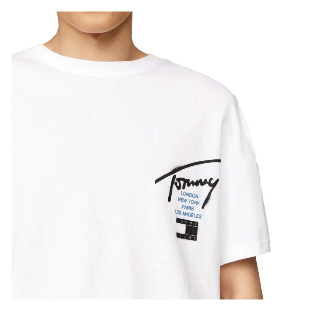 T-shirt Blanc Homme Tommy Hilfiger Graffiti - 6XL-3