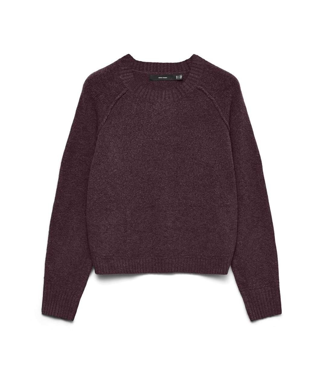 Pull prune femme vero moda maquarius  raglan - l-1