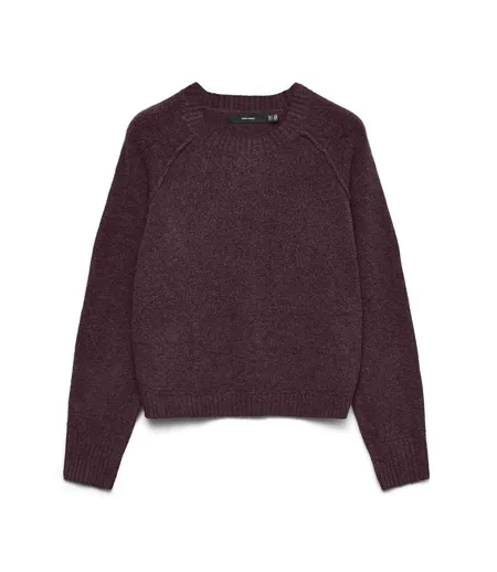 Pull prune femme vero moda maquarius  raglan - l