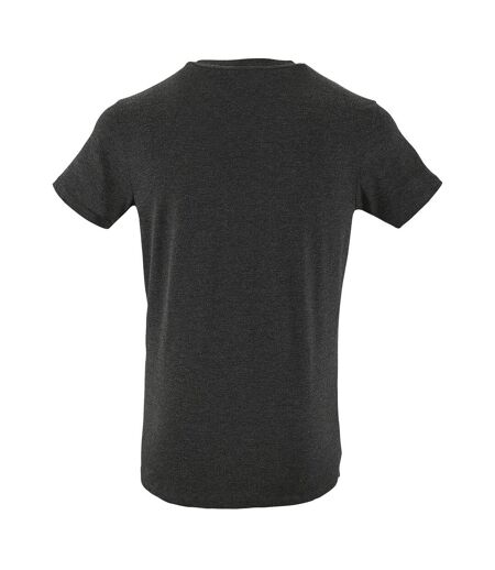 SOLS Mens Regent Slim Fit Short Sleeve T-Shirt (Charcoal Marl)