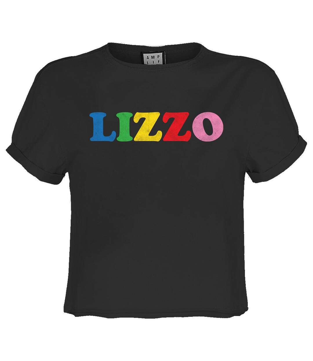 Womens/ladies lizzo crop t-shirt charcoal Amplified