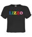 Amplified Womens/Ladies Lizzo Crop T-Shirt (Charcoal)