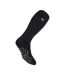 Mens Winter Fleece Lined Knee High Slipper Socks with Anti Slip Grippers-1