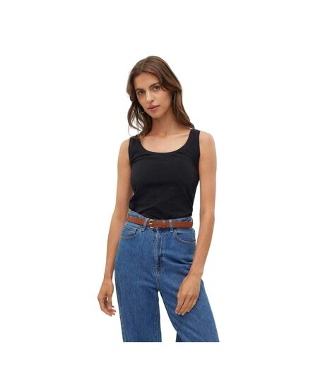 Womens/ladies Lulu Regular Sleeveless Tank Top Black Vero Moda