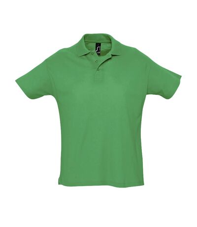SOLS Mens Summer II Pique Short Sleeve Polo Shirt (Kelly Green) - UTPC318