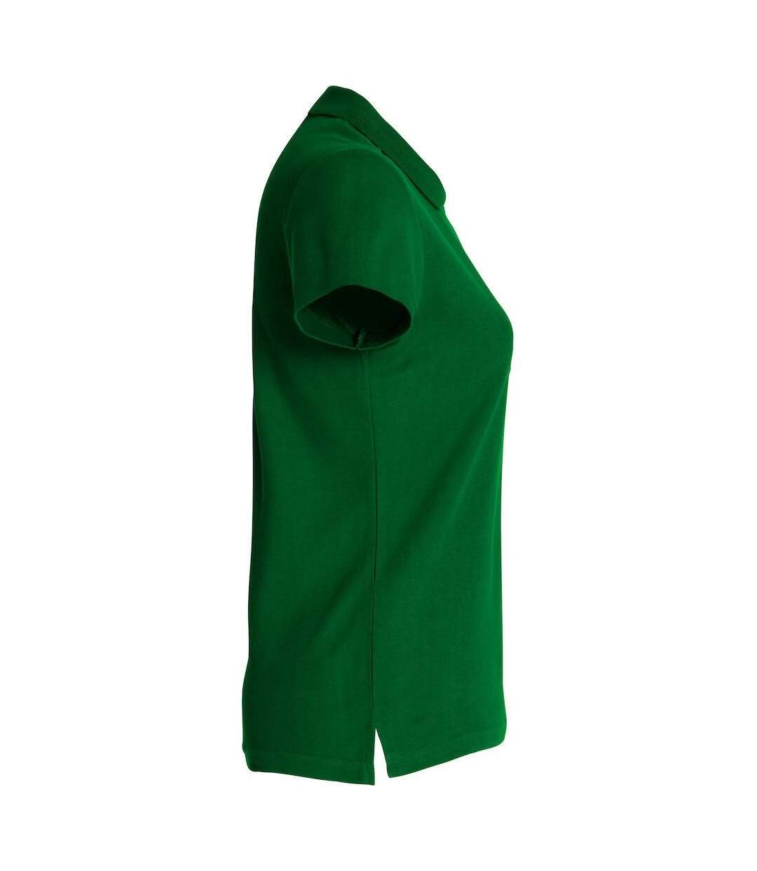 Womens/ladies Plain Polo Shirt Bottle Green Clique-4