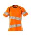 T-shirt Accelerate Safe Femme Orange Fluo Vert Kaki Foncé Mascot-1