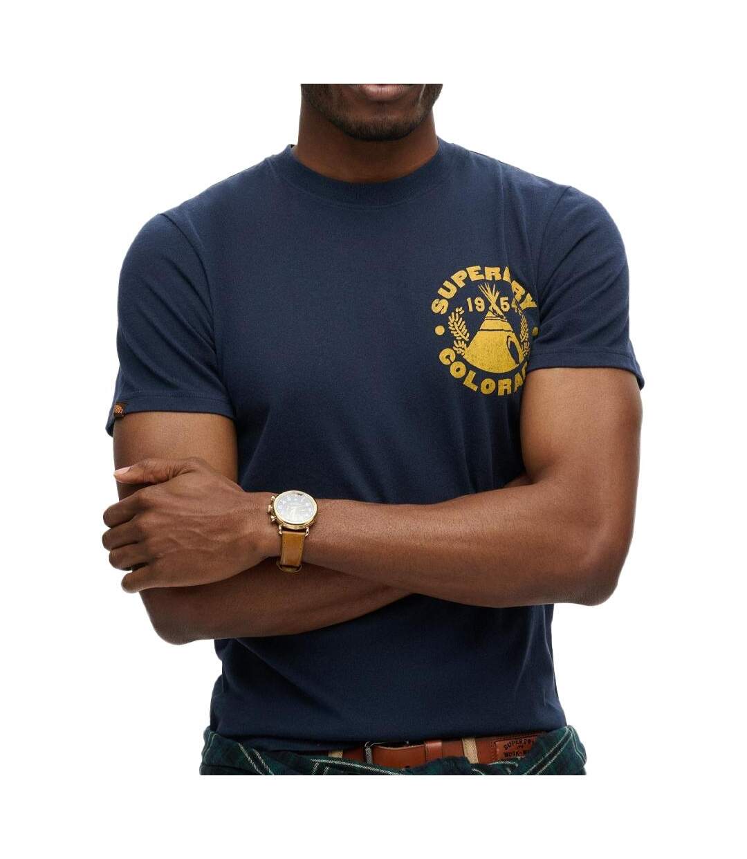 T-shirt marine homme superdry lo-fi outdoor-1