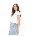 Haut Court Motif/style Ruché Femme Crème Be You-3