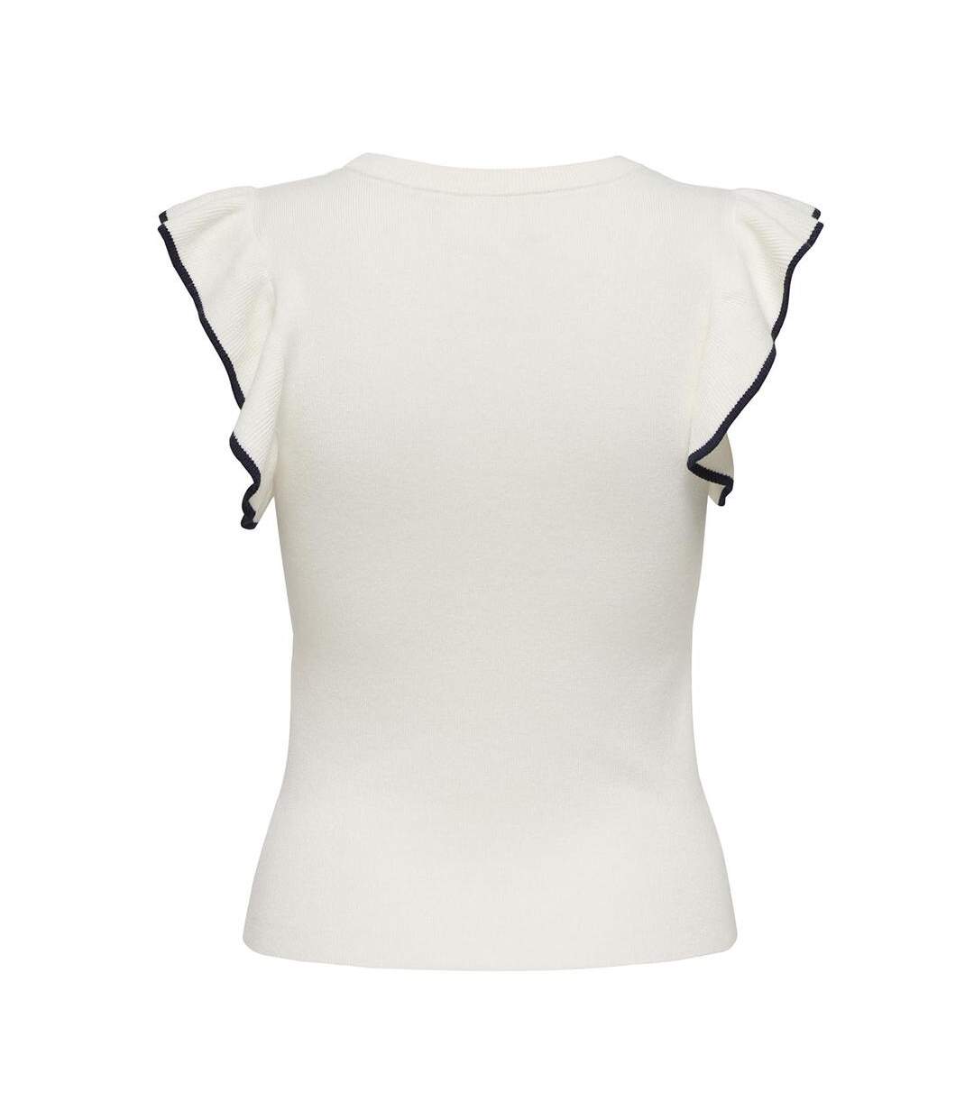 T-Shirt blanc/noir femme jdy adele-2
