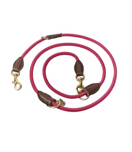 Leather dog lead one size pink Digby & Fox