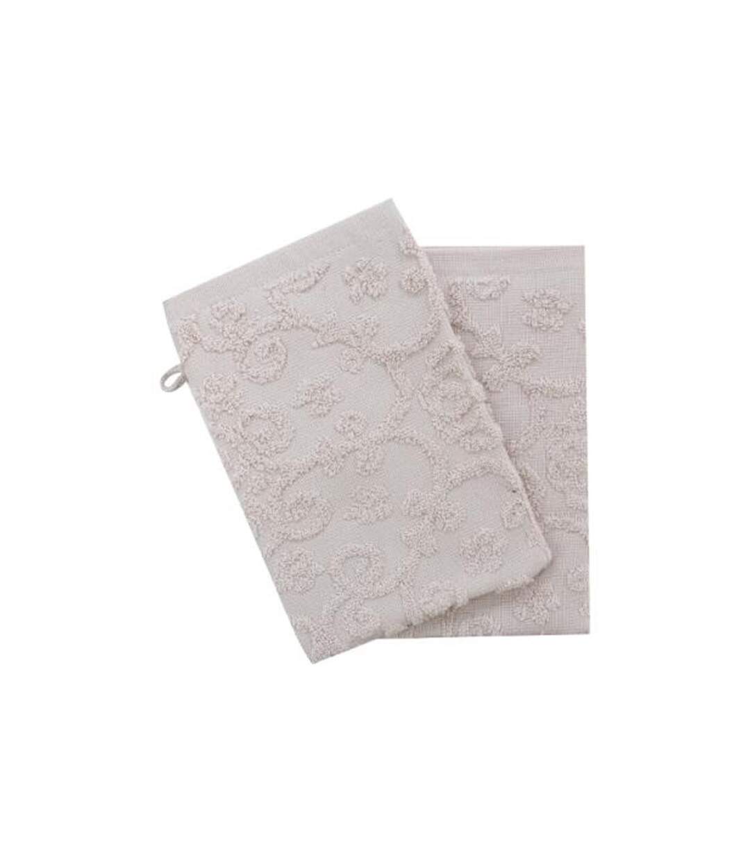 Lot de 2 Gants de Toilette Esprit de Campagne 15x21cm Lin-1