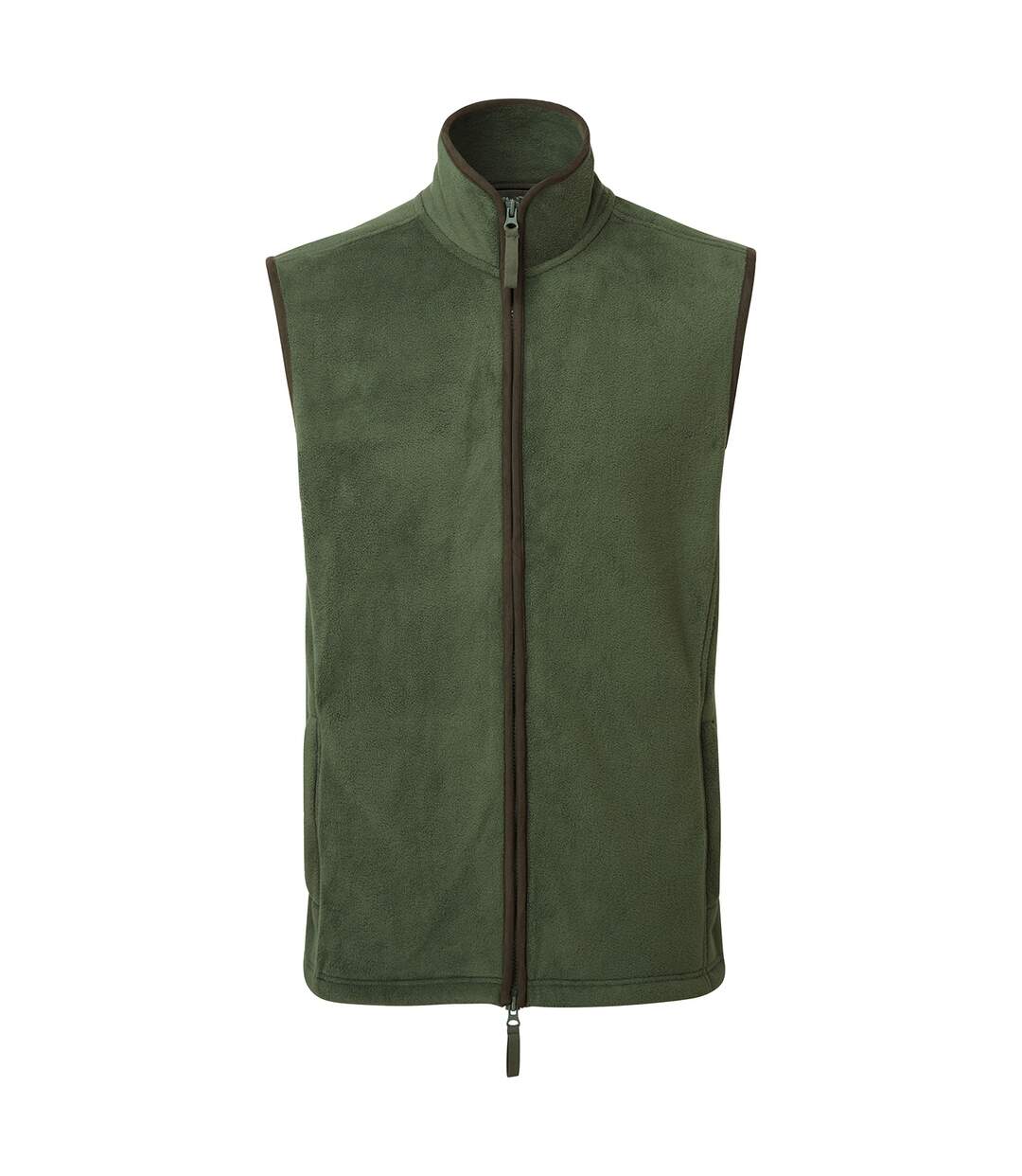 Premier Mens Artisan Fleece Vest (Moss Green/Brown)