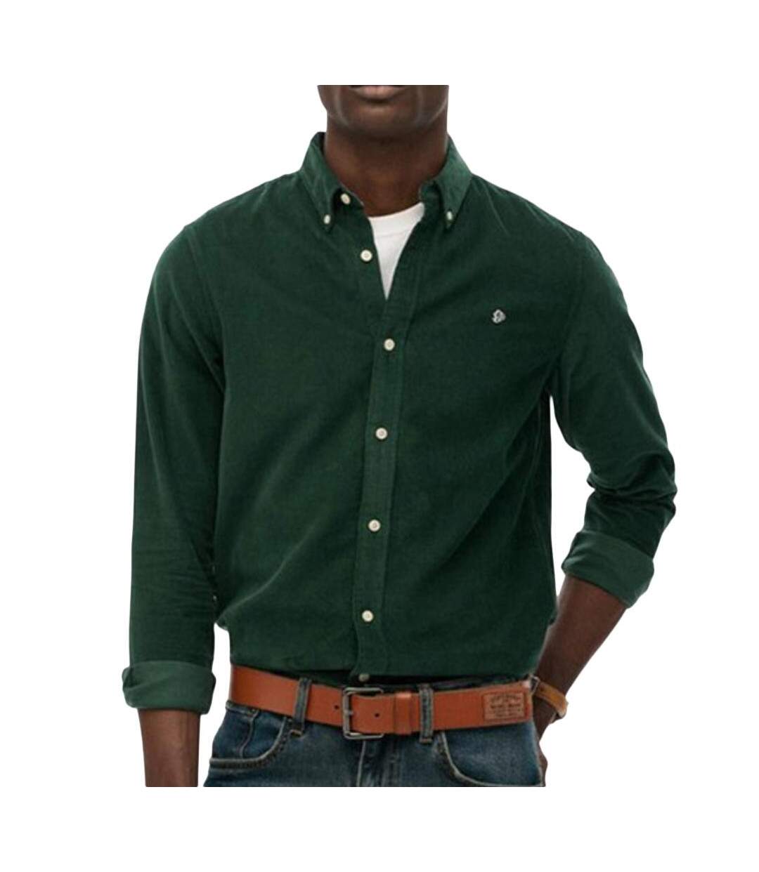 Chemise verte homme superdry classic-1