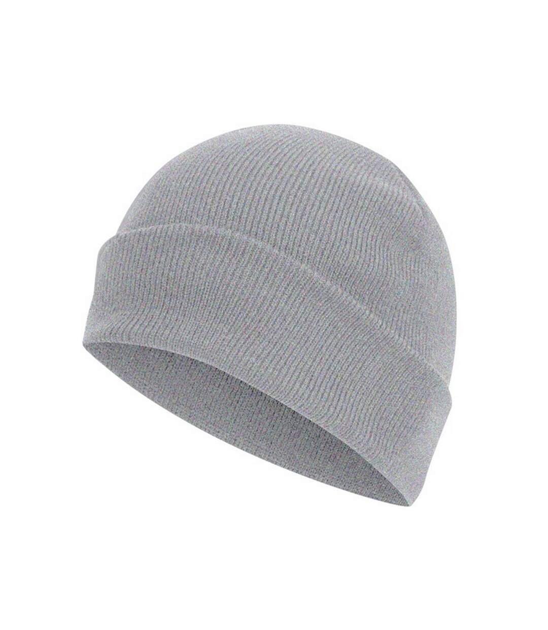 Bonnet tricoté avec revers mixte gris perle Absolute Apparel-1