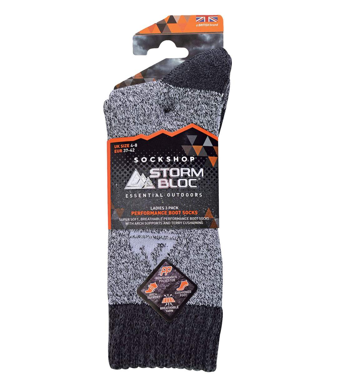 Storm Bloc - 3 Paires Chaussettes Randonnée Femme | Confortable Chaussettes-2