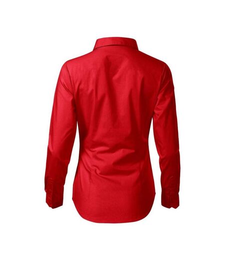 Chemisier Manches Longues Style Femme Rouge Malfini