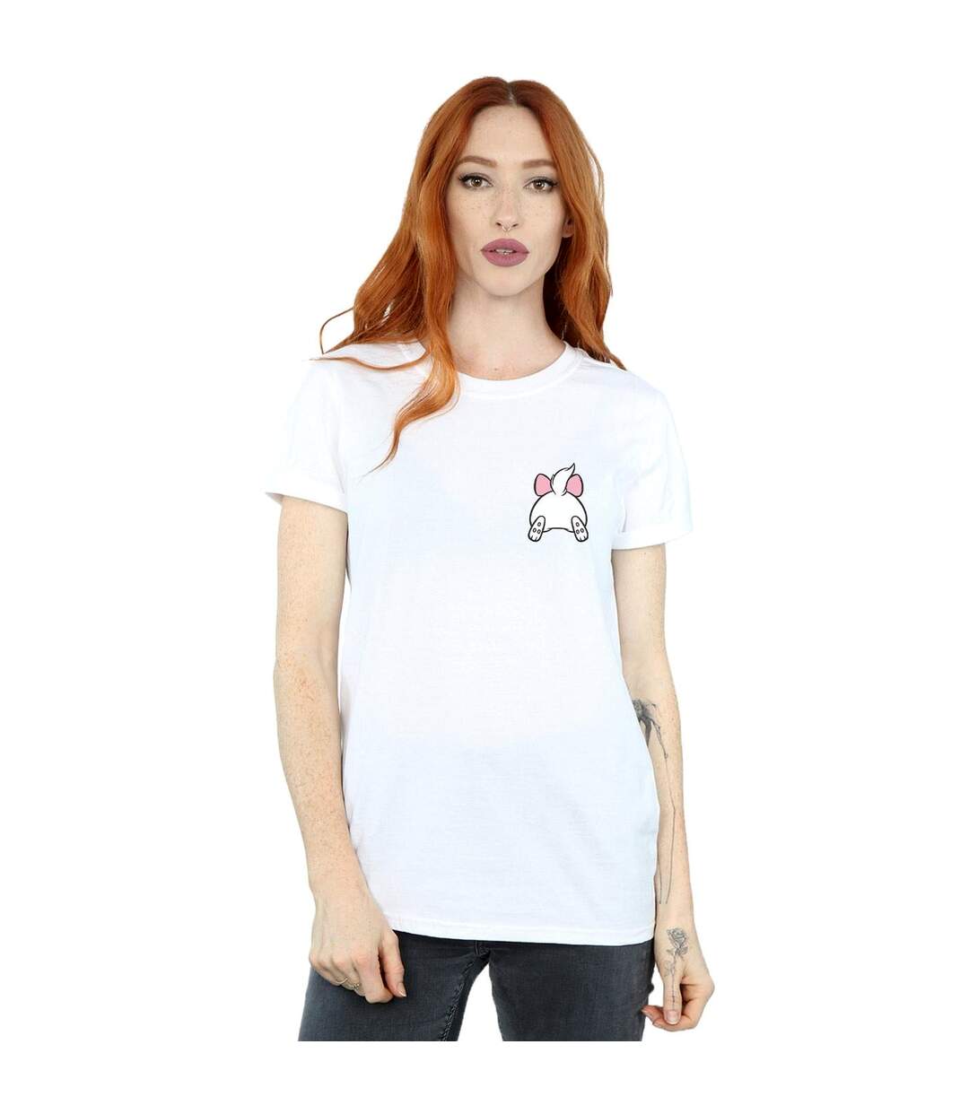 Disney - T-shirt ARISTOCATS MARIE BACKSIDE BREAST PRINT - Femme (Blanc) - UTBI17261-2