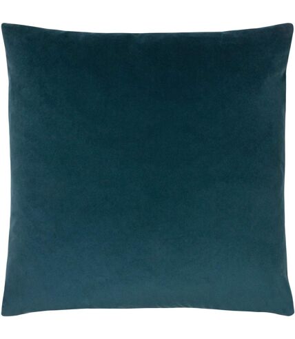 Sunningdale velvet cushion cover 50cm x 50cm kingfisher blue Evans Lichfield