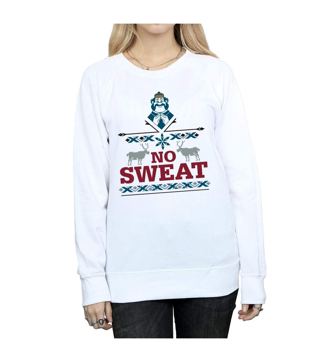 Disney Sweatshirt Frozen Oaken No Sweat Womens/Ladies (Blanc) - UTBI6210-3