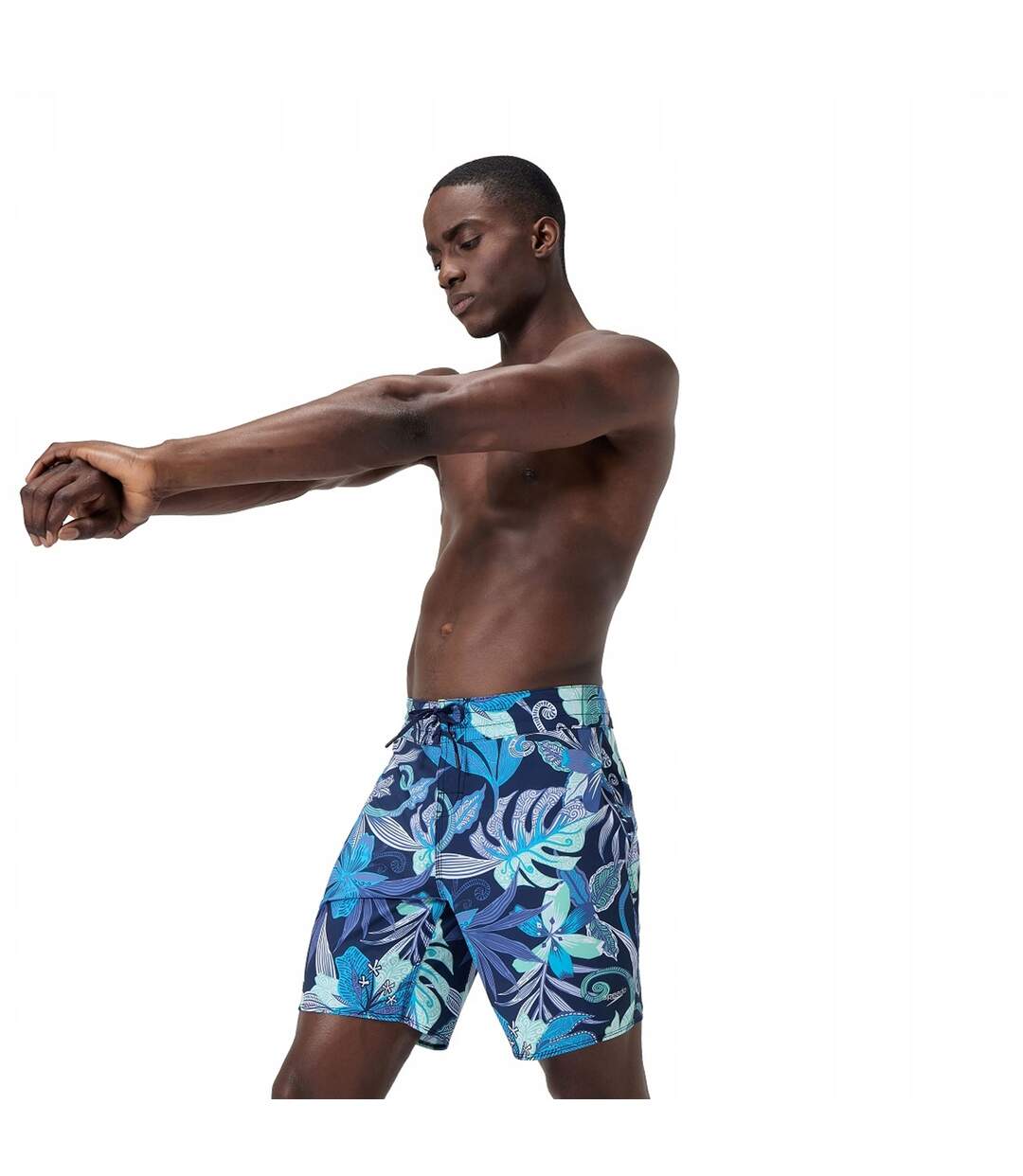 Boardshort Style Feuilles Homme Bleu Speedo-1