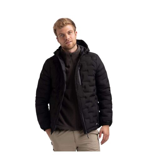 Veste Imperméable À Capuche Motif/style Texturé Jaymes Homme Noir Trespass