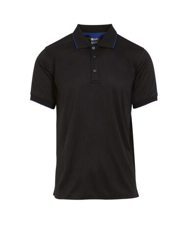 Mens navigate short-sleeved polo shirt black/new royal Regatta