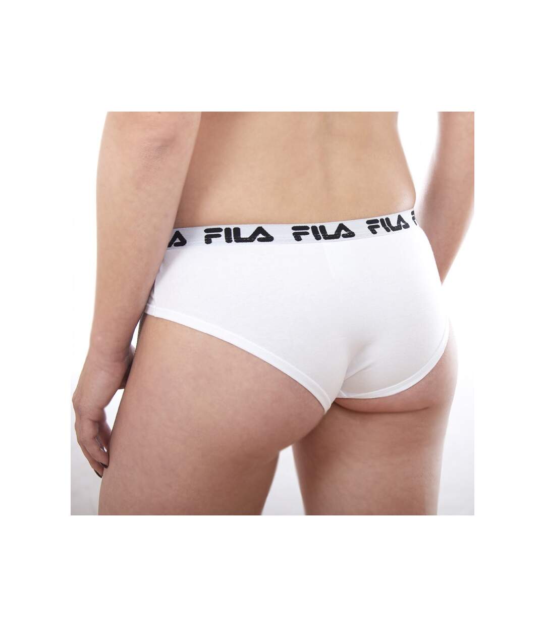 Fila Lot de 3 Culottes Femme Coton 6064 Noir et Blanc