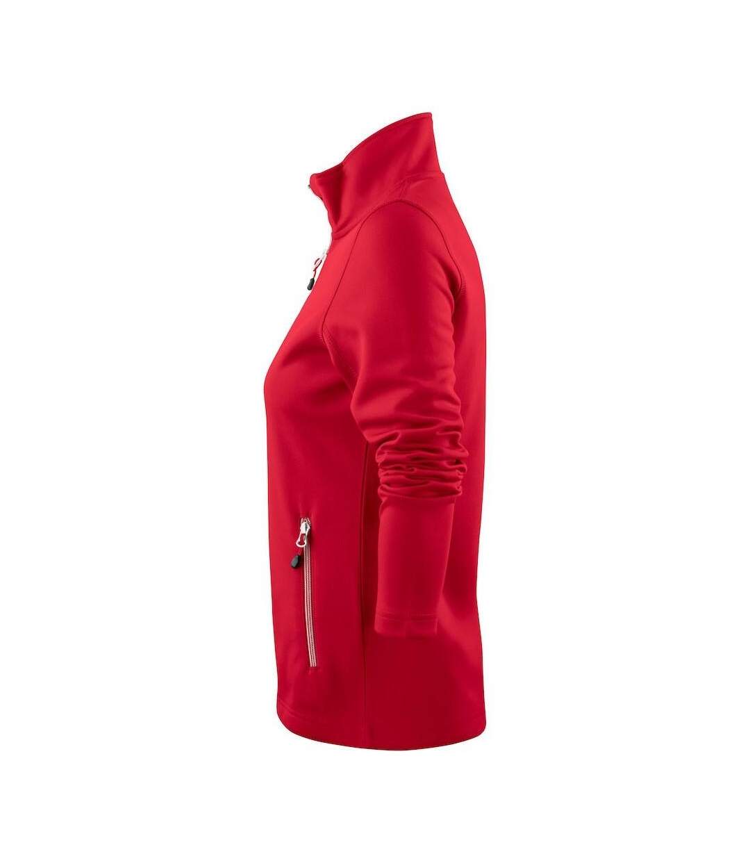 Womens/ladies Powerslide Zipped Sweat Jacket Red Printer RED-3