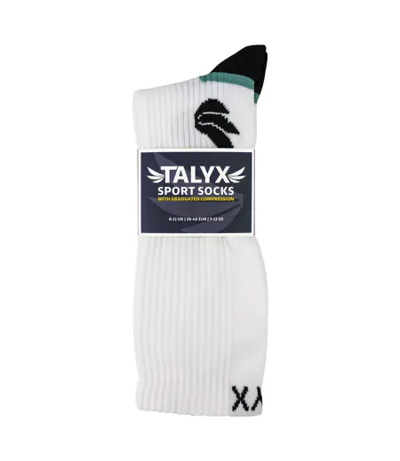 TALYX - Chaussettes Sport Compression Homme Renforcées & Respirantes