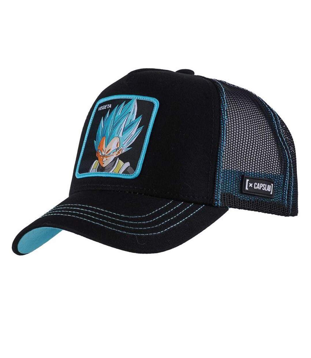 Casquette Trucker Motif Vegeta Motif/style Capslab Freegun Homme Noir Dragon Ball Z-1