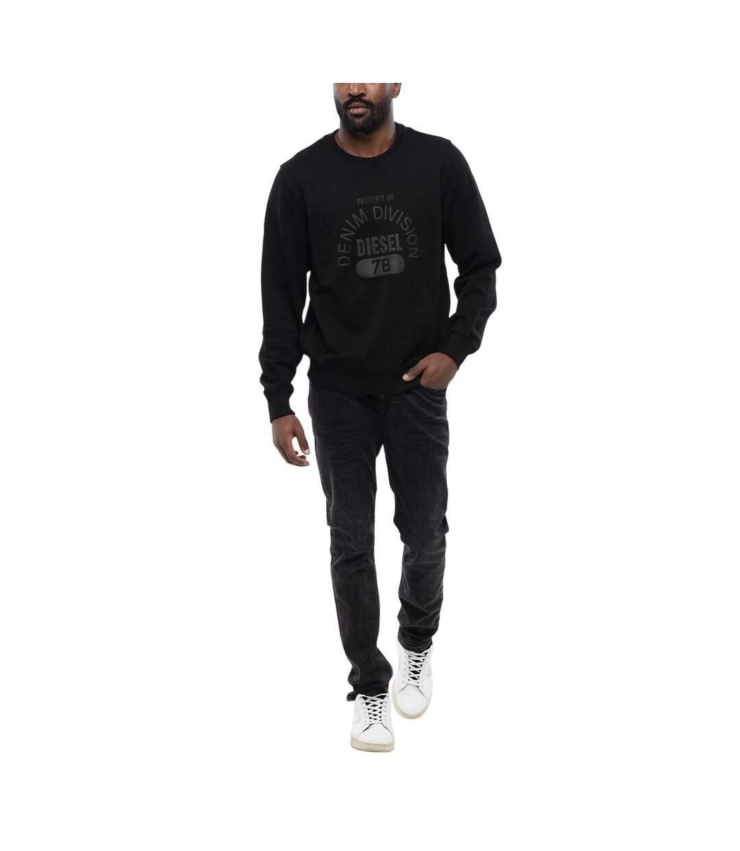 Sweat Motif/style Logo Division Adulte Noir Diesel-1