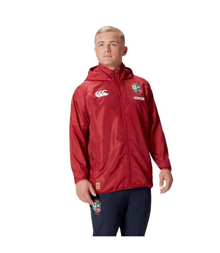 Mens British And Irish Lions 2024 Raincoat Red Dahlia Canterbury
