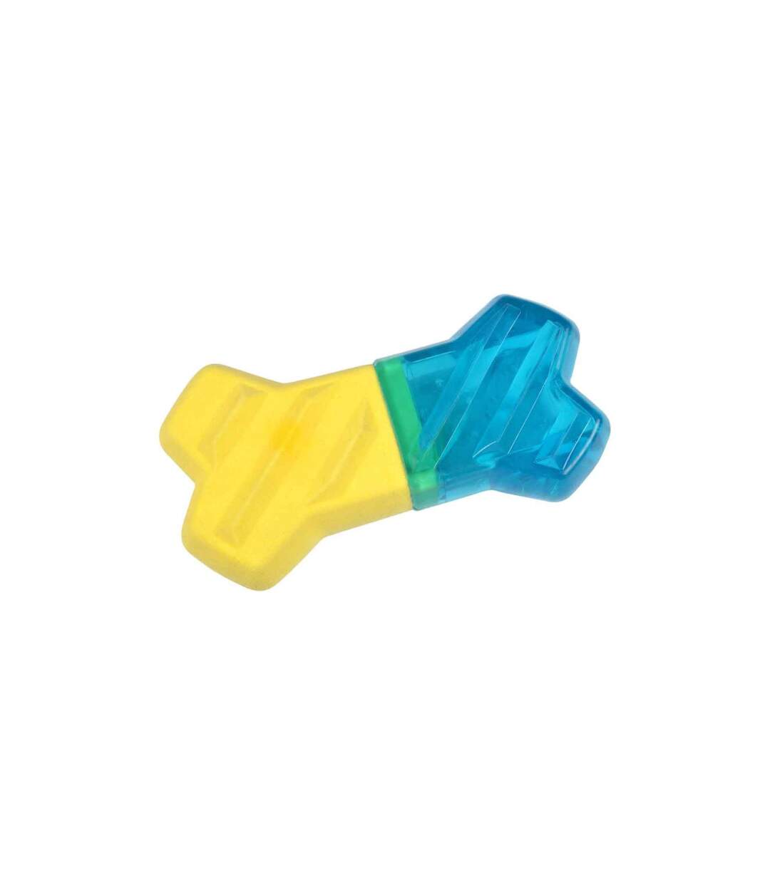 Jouet pour Chien Givré Os 13cm Bleu & Jaune-1