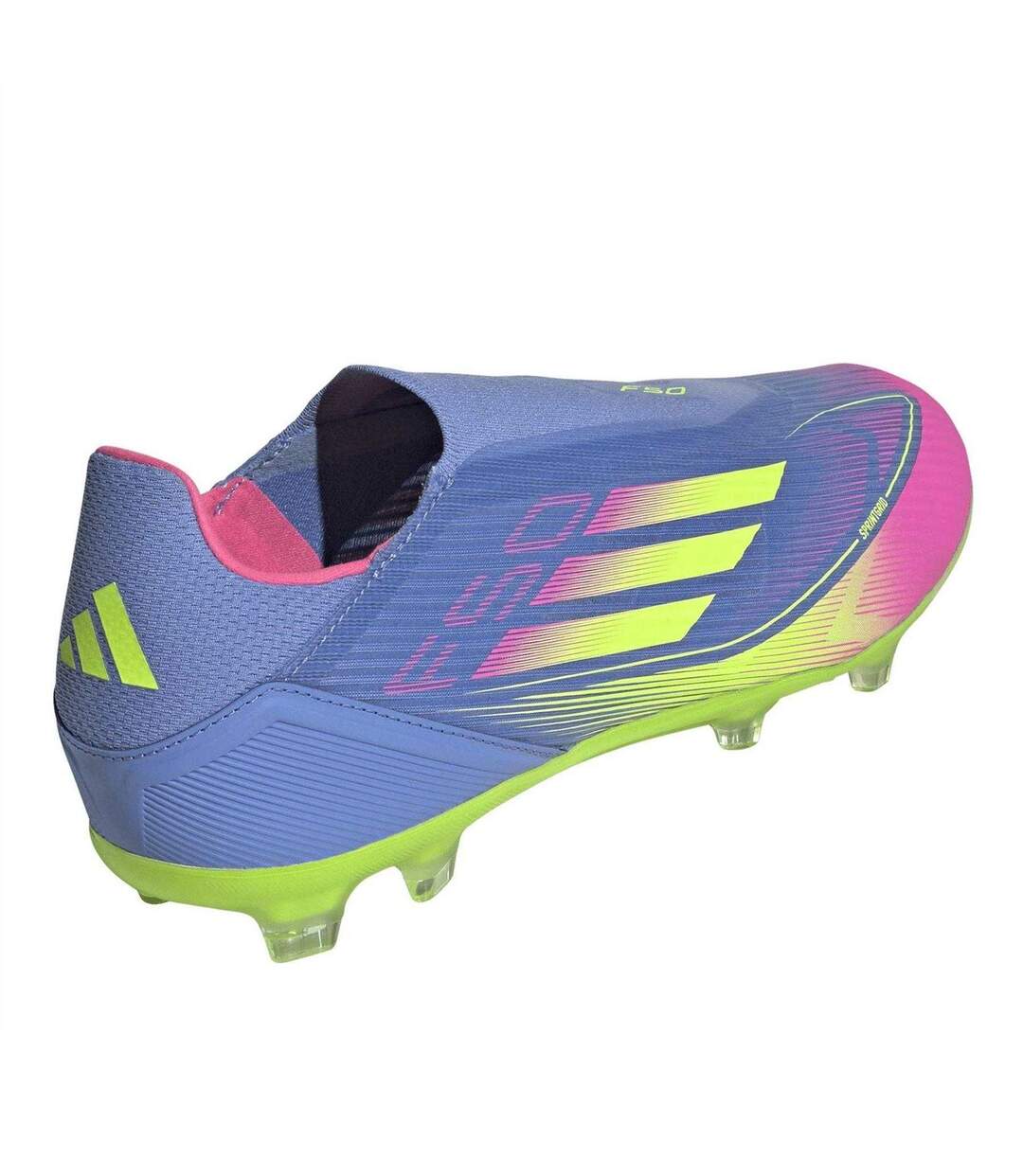 Chaussures De Foot Pour Terrain Ferme League Adulte Bleu Citron Adidas-2