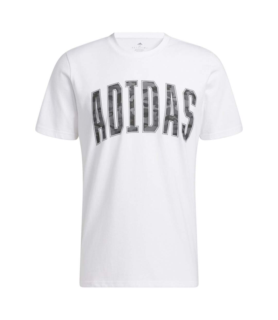 Mens Camo Cotton Regular T-shirt White Adidas-2