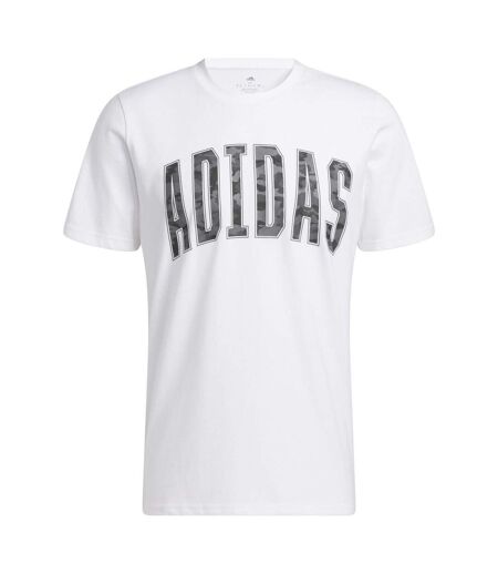 Mens Camo Cotton Regular T-shirt White Adidas