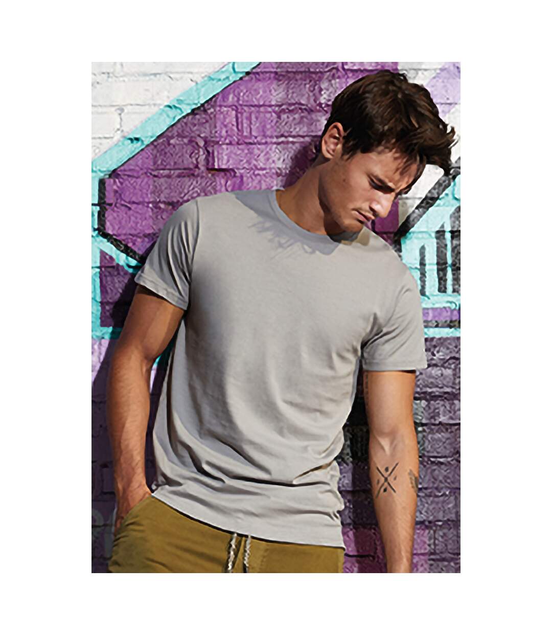 T-shirt en coton bio homme gris B&C Favourite