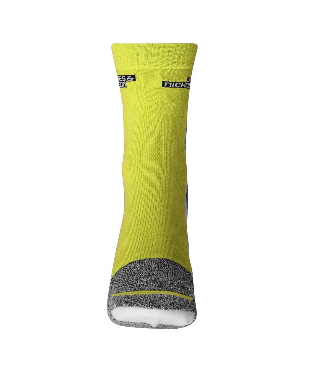 Chaussettes De Sport Adulte Jaune Vif Blanc James And Nicholson-1