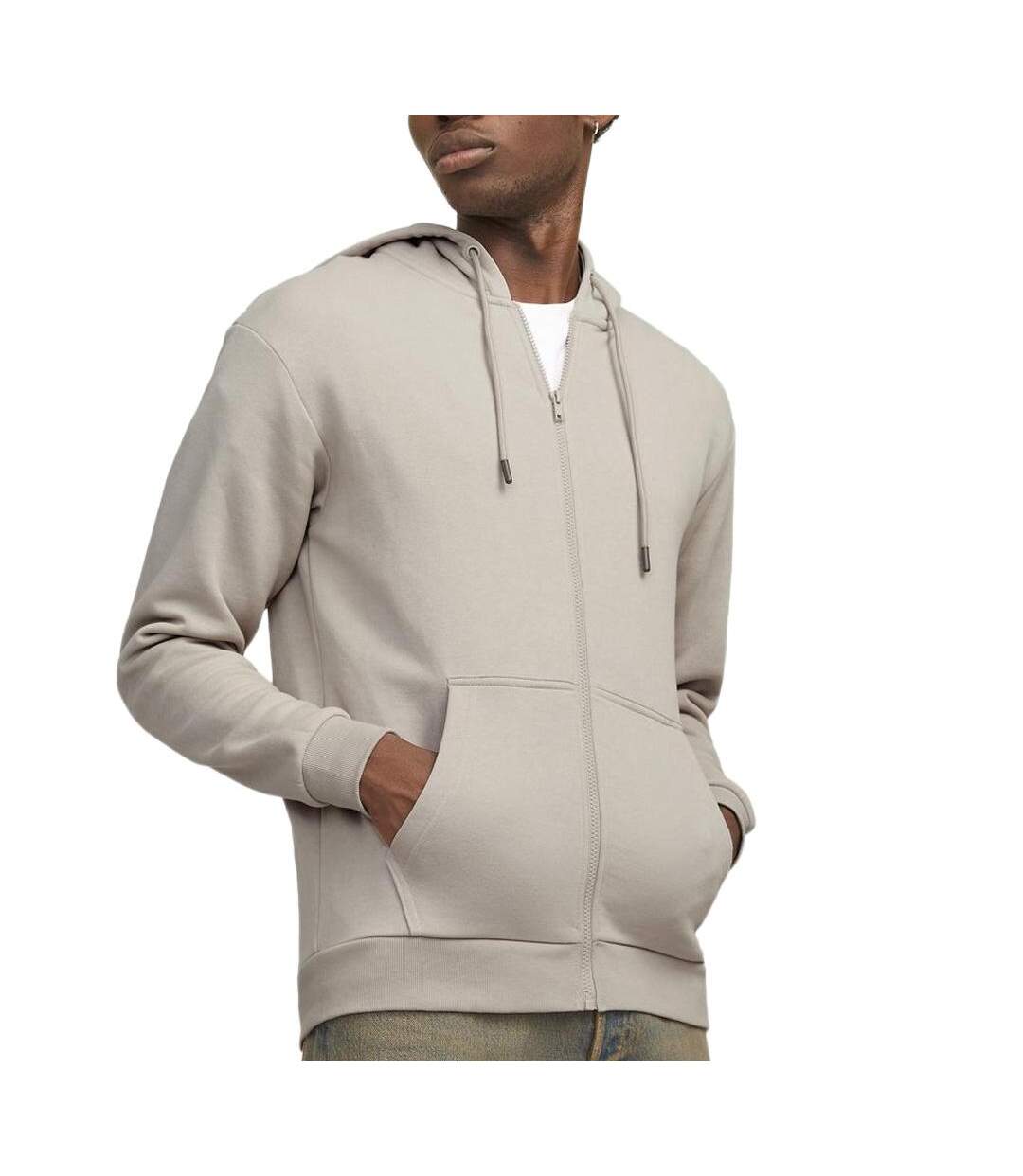 Sweat zippé beige homme jack & jones bradley-1