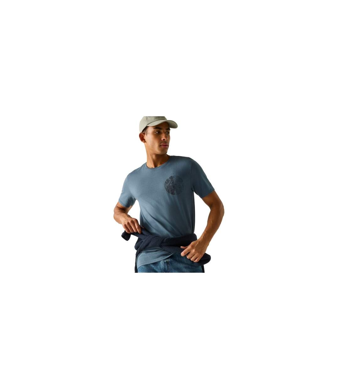 T-shirt Motif/style Boussole Cline Homme Gris Pâle Regatta-1